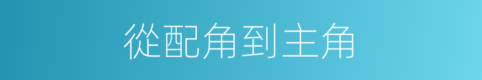 從配角到主角的同義詞