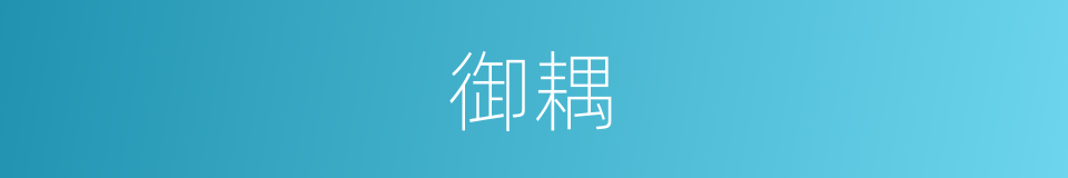 御耦的意思