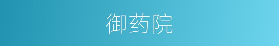 御药院的意思