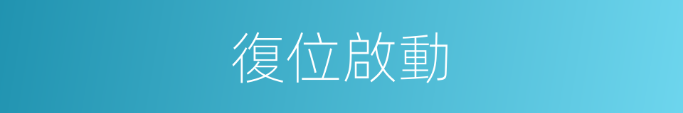 復位啟動的同義詞