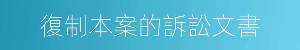 復制本案的訴訟文書的同義詞