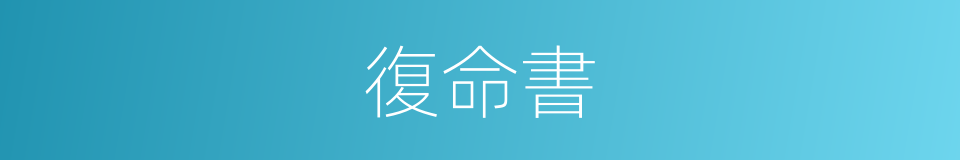 復命書的同義詞