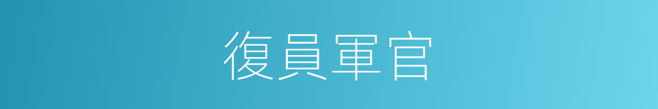 復員軍官的同義詞