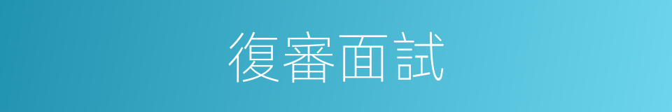 復審面試的同義詞