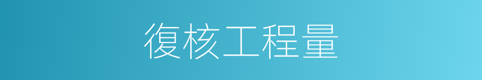 復核工程量的同義詞