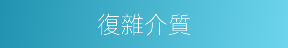 復雜介質的同義詞