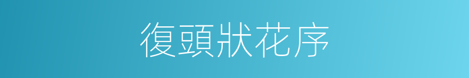 復頭狀花序的同義詞