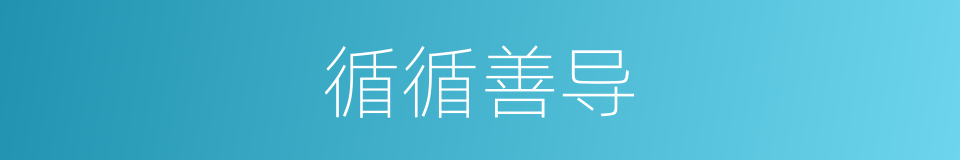 循循善导的意思