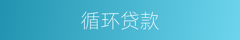 循环贷款的同义词