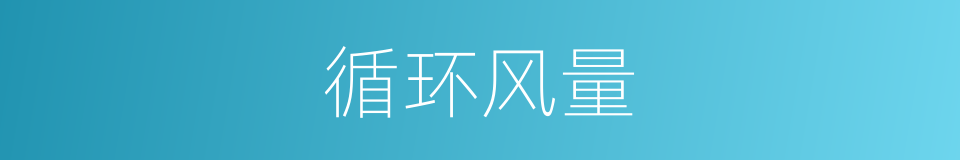 循环风量的同义词