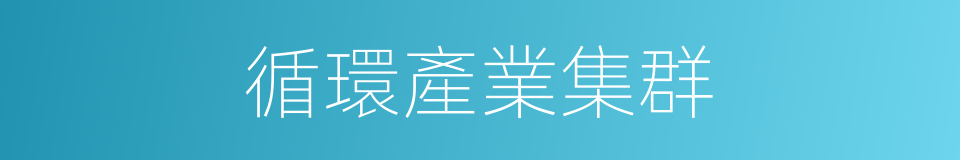 循環產業集群的同義詞