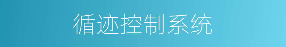 循迹控制系统的同义词