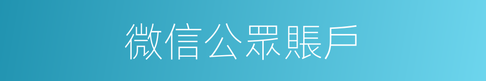 微信公眾賬戶的同義詞