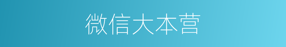 微信大本营的同义词