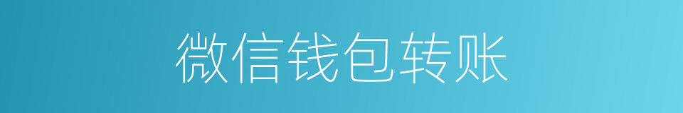微信钱包转账的同义词