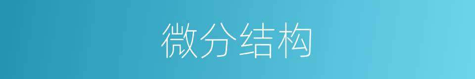 微分结构的同义词