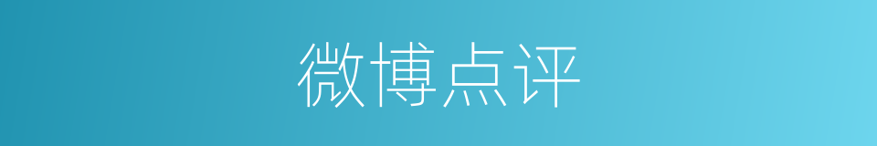 微博点评的同义词