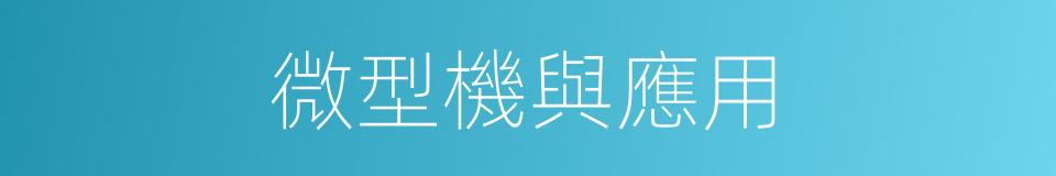 微型機與應用的同義詞