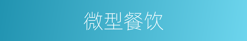 微型餐饮的同义词