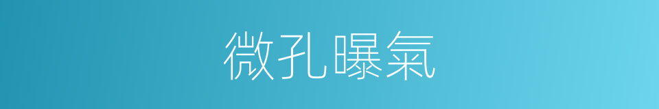 微孔曝氣的同義詞