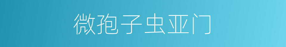 微孢子虫亚门的同义词