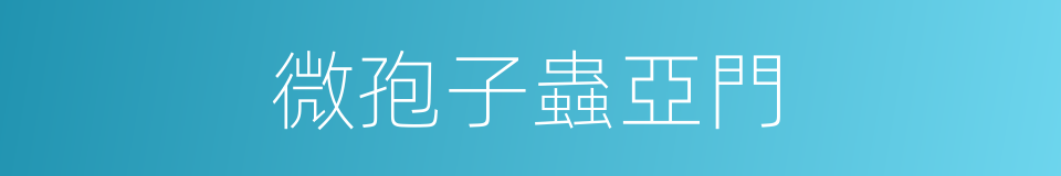 微孢子蟲亞門的同義詞