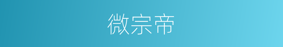 微宗帝的同义词