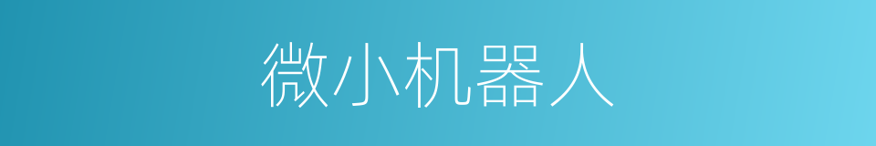 微小机器人的同义词