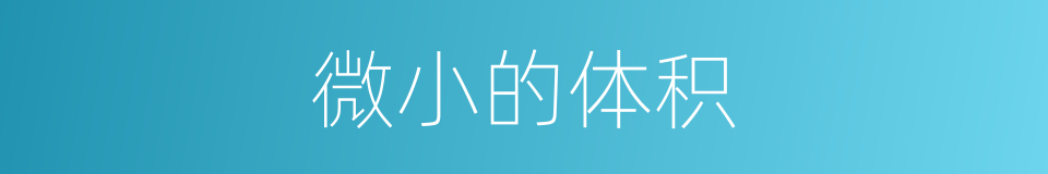 微小的体积的同义词