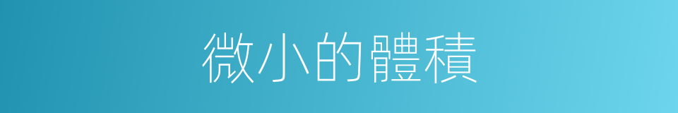 微小的體積的同義詞