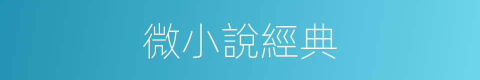微小說經典的同義詞