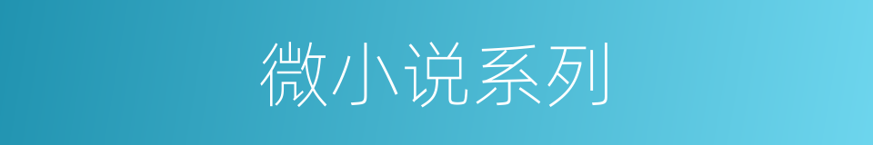微小说系列的同义词