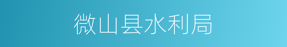 微山县水利局的同义词