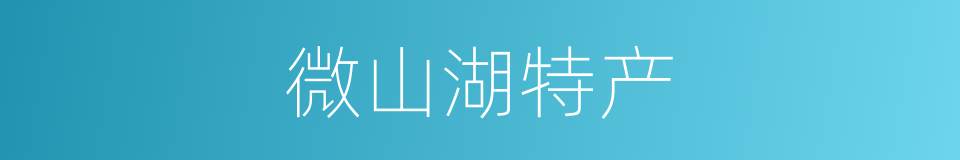 微山湖特产的同义词