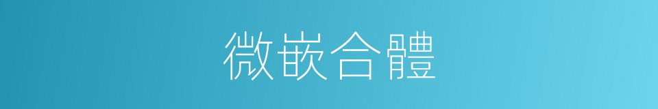 微嵌合體的同義詞