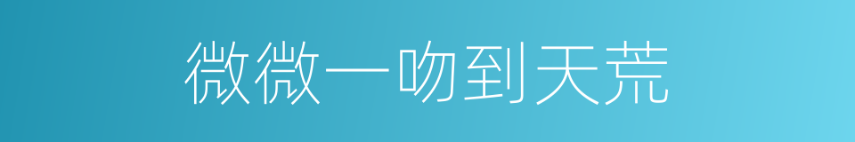微微一吻到天荒的同义词
