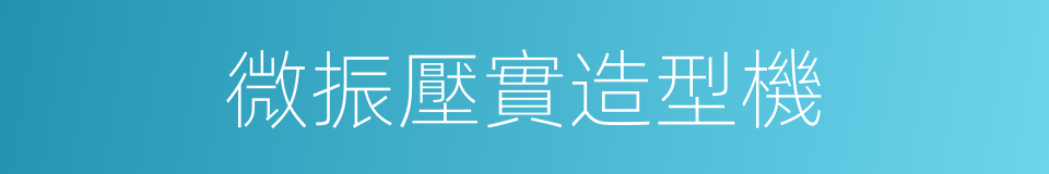 微振壓實造型機的同義詞