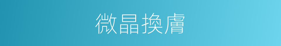 微晶換膚的同義詞