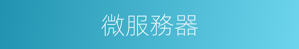 微服務器的同義詞
