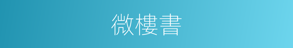 微樓書的同義詞