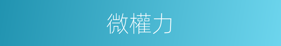 微權力的同義詞