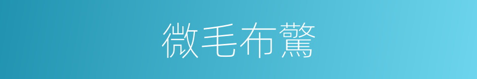 微毛布驚的同義詞