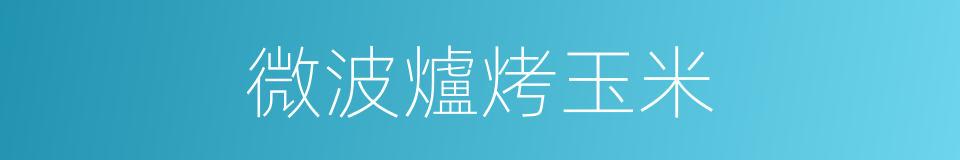微波爐烤玉米的同義詞