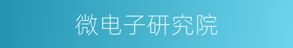 微电子研究院的同义词
