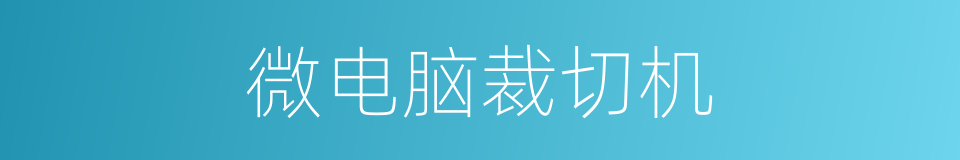 微电脑裁切机的同义词