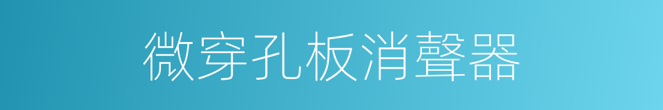 微穿孔板消聲器的同義詞