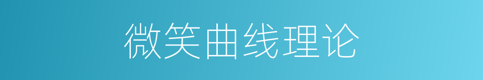 微笑曲线理论的同义词