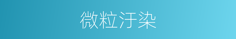 微粒汙染的同義詞