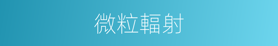 微粒輻射的意思
