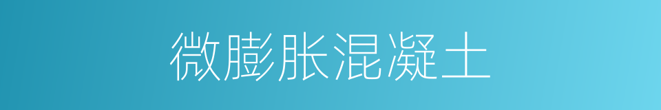 微膨胀混凝土的同义词